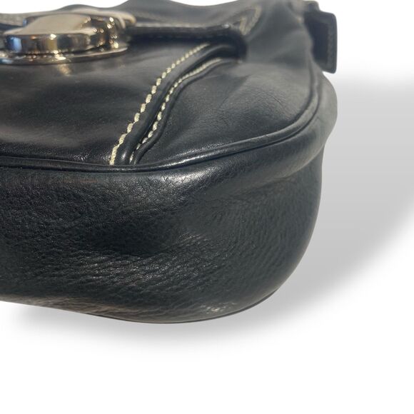 Vintage Mark Jacobs Black Genuine Leather Shoulder Hobo Bag Multi Pocket Purse - Picture 14 of 16